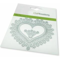 CraftEmotions Die - border hart magic stars Card 11x9cm -cm -cm (115633/0449) (AFGEPRIJSD)