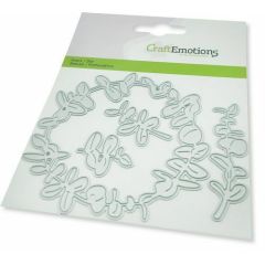 CraftEmotions Die - border rond Eucalyptus Card 11x9cm -cm -cm (115633/0450) (AFGEPRIJSD)