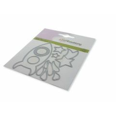 CraftEmotions Die - Space 1 Card 11x9cm Carla Creaties (115633/0439) (AFGEPRIJSD)
