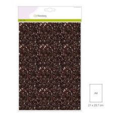 CraftEmotions glitterkarton 5 vel bruin +/- 29x21cm 220gr (001290/2150)