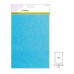 CraftEmotions glitterkarton 5 vel regenboog blauw +/- 29x21cm 220gr (001290/2310)