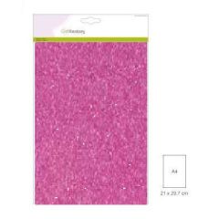 CraftEmotions glitterpapier 5 vel Cerise Roze +/- 29x21cm 120gr (001290/0125)