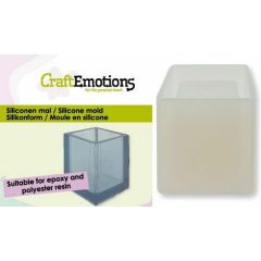 CraftEmotions Siliconen mal bakje - rechthoek 6x5cm (114779/0320)