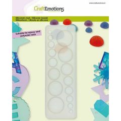CraftEmotions Siliconen mal plakstenen - halve bol 8 formaten 4,5x13,5cm (114779/0040