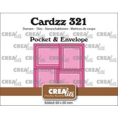 Crealies Cardzz pocket & envelop - rechthoek folded: 6 x 6 cm (CLCZ321) *