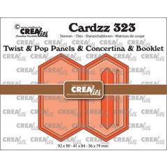 Crealies Cardzz Twist & Pop B2 - boekje verlengde zeshoek 92x90 - 36x79mm (CLCZ323) *