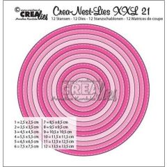 Crealies Crea-nest-dies XXL no. 21 stans rond basis CLNestXXL21 / 2,5 cm - 13,5 cm (115634/0021) *