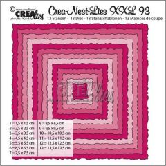 Crealies Crea-Nest-Lies XXL no 93 Vierkanten met ruwe randen CLNestXXL93 135 x 135mm (115634/0093) *