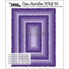 Crealies Crea-Nest-Lies XXL no 95 Rechthoeken met ruwe randen CLNestXXL95 125 x 165mm (115634/0095) *