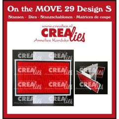 Crealies on the MOVE Design S Drieh. kaart halve vierkanten 10x12/19 cm (CLMOVE29) *