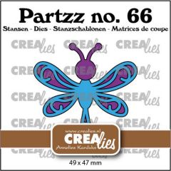 Crealies Partzz Libelle groot 49 x 47 mm (CLPartzz66) *