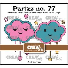 Crealies Partzz Vrolijke wolkjes 2x 38x47 mm (CLPartzz77) *