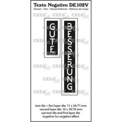 Crealies Texto DE: GUTE BESSERUNG (verticaal) max.16x39/76mm (DE102V) *