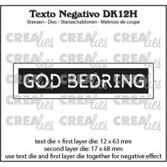 Crealies Texto DK: GOD BEDRING (horizontaal) max.17x68mm (DK12H) *