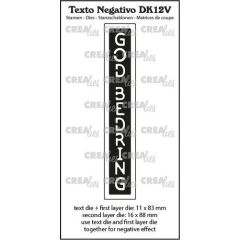 Crealies Texto DK: GOD BEDRING (verticaal) max.16x88mm (DK12V) *