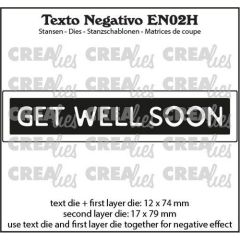 Crealies Texto EN: GET WELL SOON (horizontaal) max.17x79mm (EN02H) *