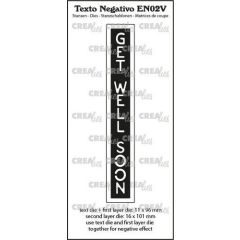 Crealies Texto EN: GET WELL SOON (verticaal) max.16x101mm (EN02V) *