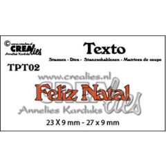Crealies Texto Feliz Natal (PT) TPT02 23 X 9 mm - 27 x 9 mm *