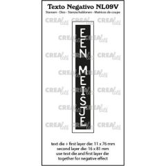 Crealies Texto Negativo Die EEN MEISJE - NL (V) 16x81 mm (NL09V) *