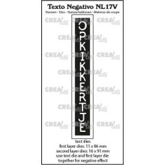 Crealies Texto Negativo Die OPKIKKERTJE - NL (V) NL17V max. 16x91mm (115634/7317) *