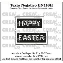 Crealies Texto Negativo HAPPY EASTER EN (H) max 17x37/42mm (EN116H) *
