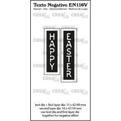 Crealies Texto Negativo HAPPY EASTER EN (V) max 16x47/54mm (EN116V) *
