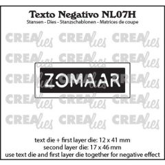 Crealies Texto Negativo ZOMAAR (H) - (NL)  46x17mm (NL07H) *