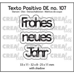 Crealies Texto Positivo Frohes neues Jahr - DE (H) 33x11 - 32x8 - 25x11mm (POSDE107) *