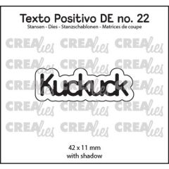 Crealies Texto Positivo Kuckuck - DE (H) 42x11mm (POSDE22) *