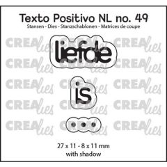 Crealies Texto Positivo liefde is … - NL (H) 27x11 - 8x11 mm (POSNL49) *