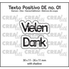 Crealies Texto Positivo Vielen Dank - DE (H) 30x11 - 26x11mm (POSDE01) *