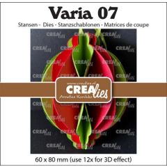 Crealies Varia 07 3D Kerstbal 60x80mm(use12xfor3Deffect) (CLVARIA07) *