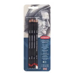 Derwent Mixed Media Houtskool Set 4 stuks (DCH39000) *