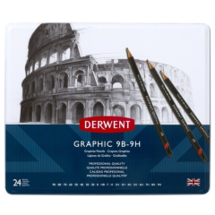 Derwent Graphic 9B-9H Blik (24 stuks) (DGP34202)