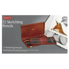 Derwent Schetspotloden set 72 Stuk in Houten Kist (DSK2301902) *