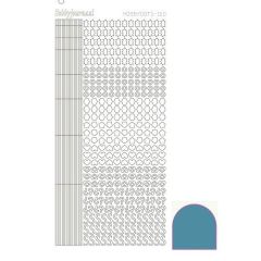 Hobbydots stickervel 010 - Turquoise (Mirror)
