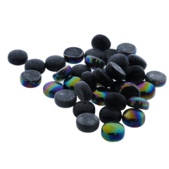 Glas Mozaïek 150 gr Rond Zwart 1,2x0,6 cm (HG1420) *