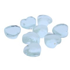 Glas Mozaïek 150 gr Transparant Hart 2,3x1 cm (HG1421) *