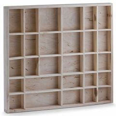 Houten letterbak rechthoek groot 45cm x 40cm x 3.2cm (HG1158)
