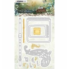 JMA Cutting Die Musical elements & torn notes New Awakening 91x134mm nr.21