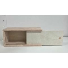 Houten kistje met schuifdeksel 17,5x8x5 cm (kist01)