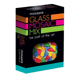 Mosaaro Mozaiek Materialenset Mix: Blauw, Groen, Geel, Rood, Oranje (MA5003) *