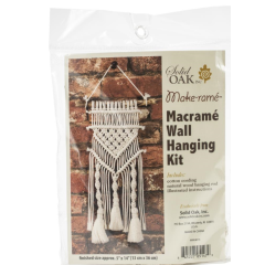 Solid Oak Macramé Kit Kwasten en Spiralen 13x36 cm (MWH016) *