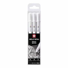 Sakura • Gelly roll gelpen 05, 08 & 10 Wit 3stuks