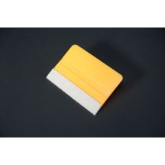 Plastic rakel (geel) met soft strip