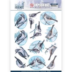 3D Pushout - Amy Design - Winter Friends - Sparkling Birds