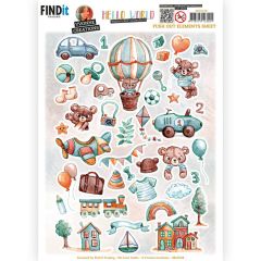 3D Push Out - Yvonne Creations - Hello World - Small Elements A (SB10728)