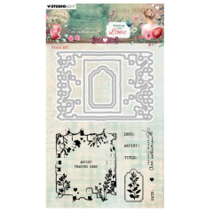 Studio Light • Jenine's Mindful Art Stamp And Cutting Dies Sending You Love Plaid Atc (JMA-SYL-SCD93) *