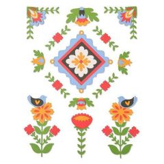 Sizzix Thinlits Die Set - 18PK Folk Art Elements 663607 Courtney Chilson (AFGEPRIJSD)