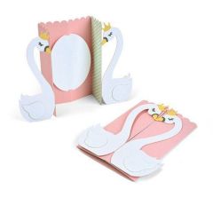 Sizzix Thinlits Die set - 6PK Card Swan Fold-a-Long - Jen Long  663617  (AFGEPRIJSD)